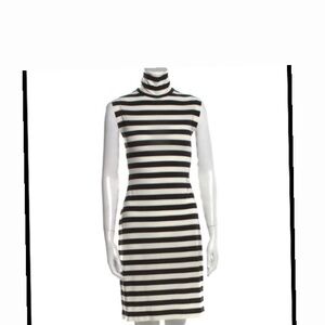 Norma Kamali excellent condition 
Black and White Striped Sleeveless Dress